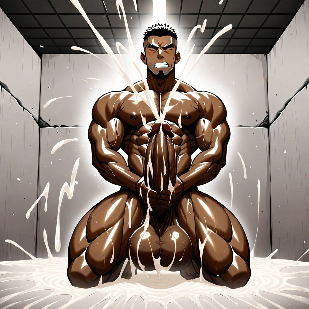 Naked, Huge Heavy Balls, Angry AI Gay Porn