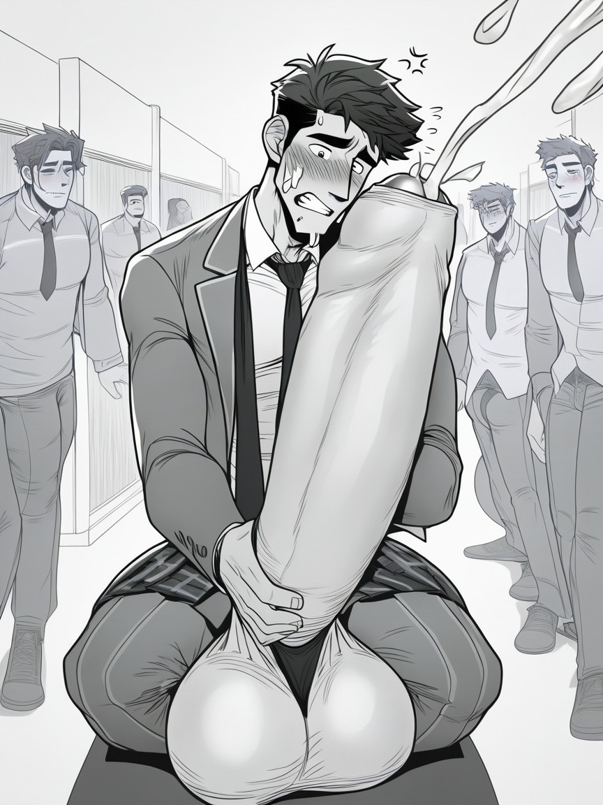 Massive Enormous Giant Hyper Cock, In Public, Slutboy AI Gay Porn