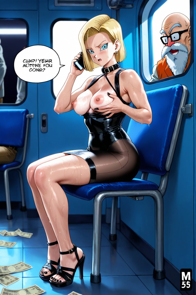 Android From Dragon Ball, Caught, Black Nail Polish AI Gay Porn