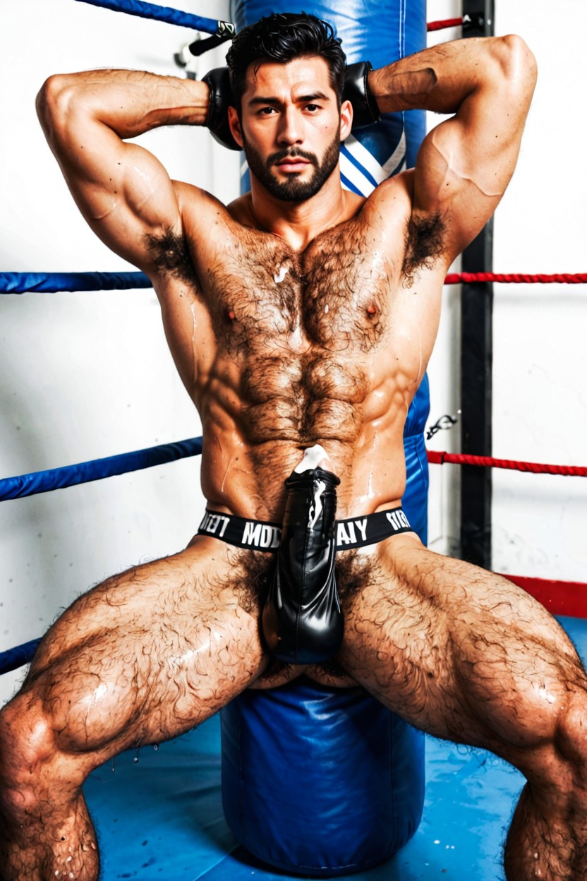 Idol Korean Man, Korean, Very Thick And Bushy Chest Hair AI Gay Porn