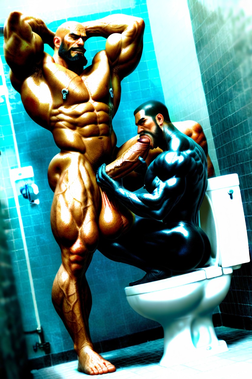 Correct Anatomy, No Beard, On Tiptoes AI Gay Porn