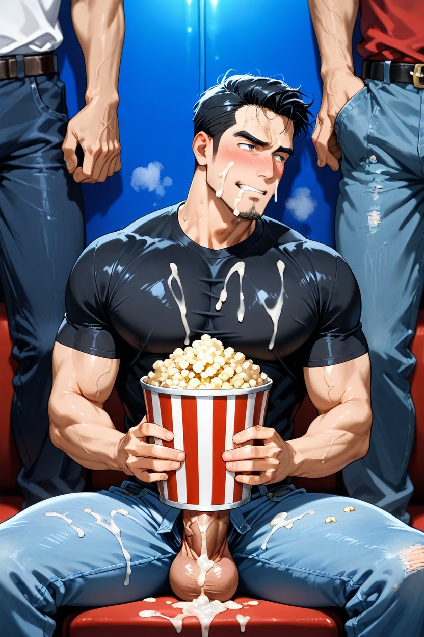 Cock Inside Popcorn Bucket, Cinema, One Person Porno gay IA