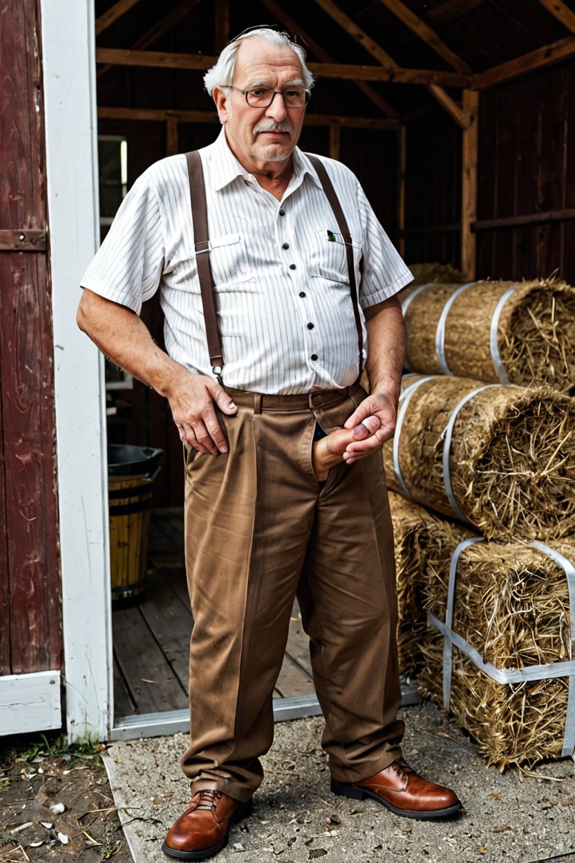 Farm, White Hair, Masturbation AI Gay Porn