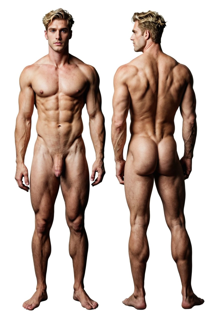 Clean White Background, Cuteboy, Scandinavian AI Gay Porn