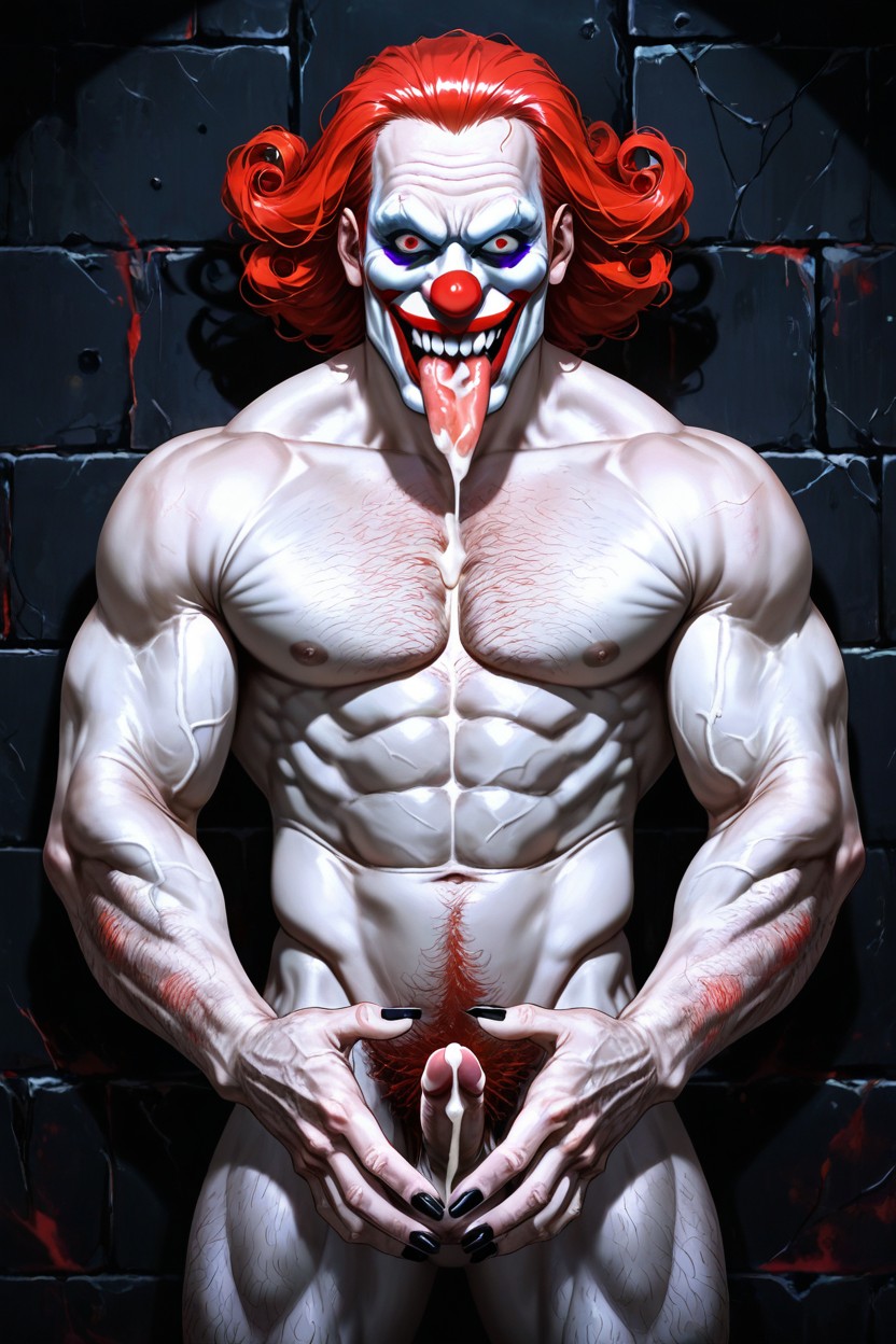 In A Dark Alleyway, Standing, Red Iris AI Gay Porn