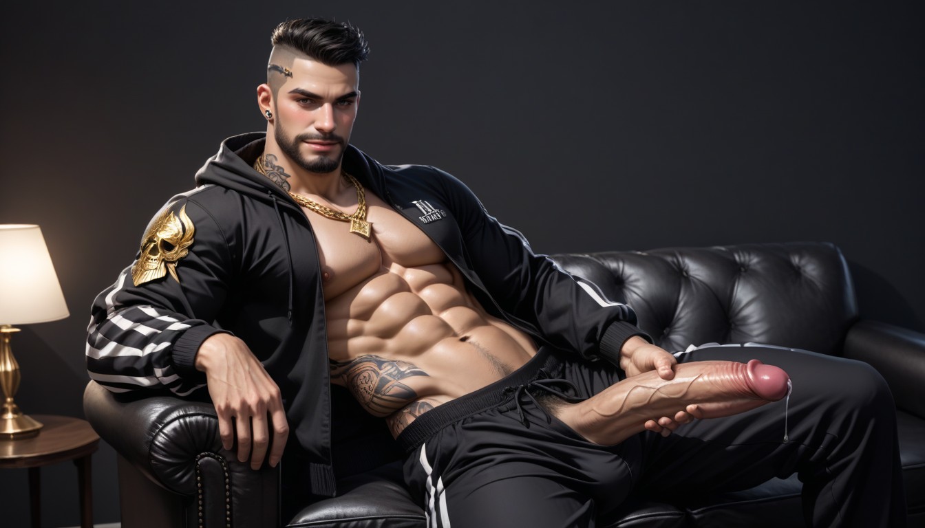Sweatpants, Body, Having Fun AI Gay Porn