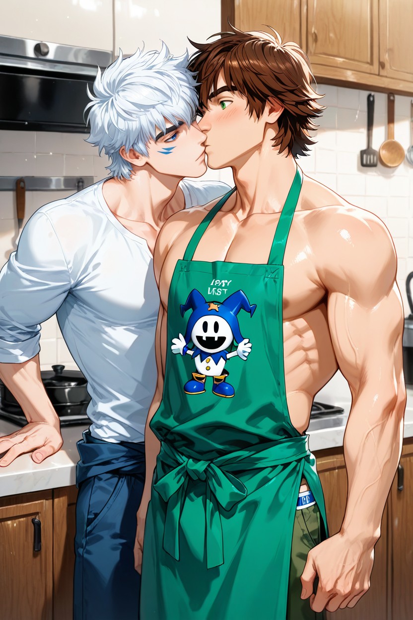 Frying Something, Skinny, Front View AI Gay Porn