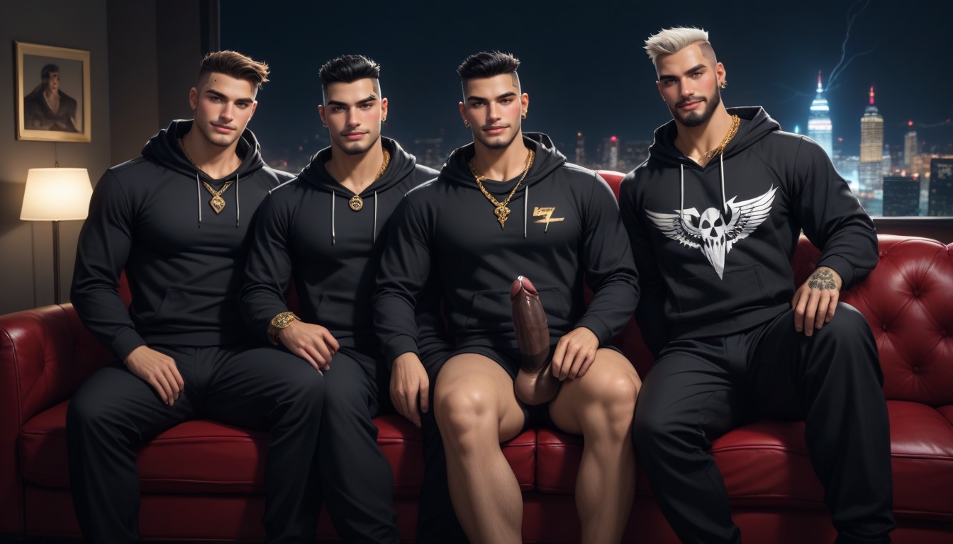 Diamond Necklace, Very Hairy, Powers AI Gay Porn