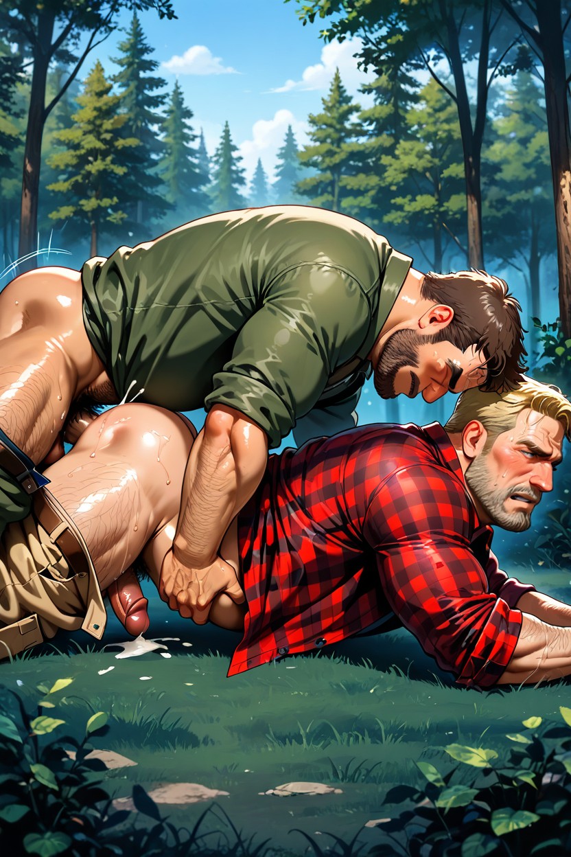 Male Only, Bending Over, Bottom Man AI Gay Porn