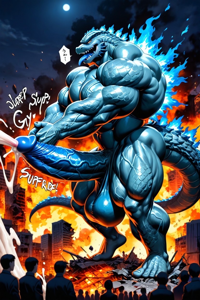 Hyper Cum, Ass Bigger Than Torso, Thick Thighs AI Gay Porn