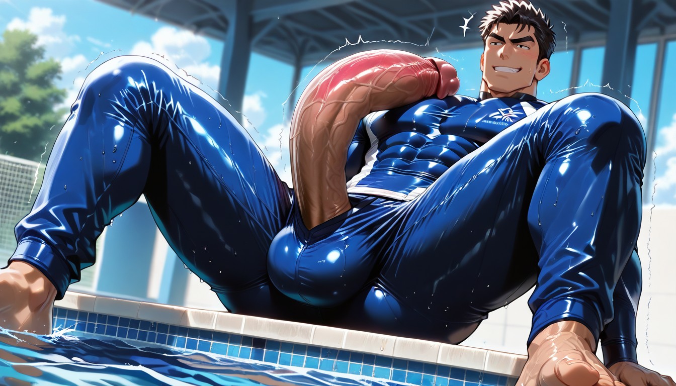 Penis Under Suit, Penis Going Up, Alone AI Gay Porn