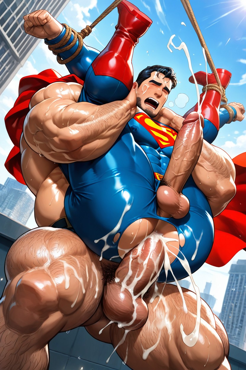 Score_, Hyper-detailed, Men Fuck Superman AI Gay Porn