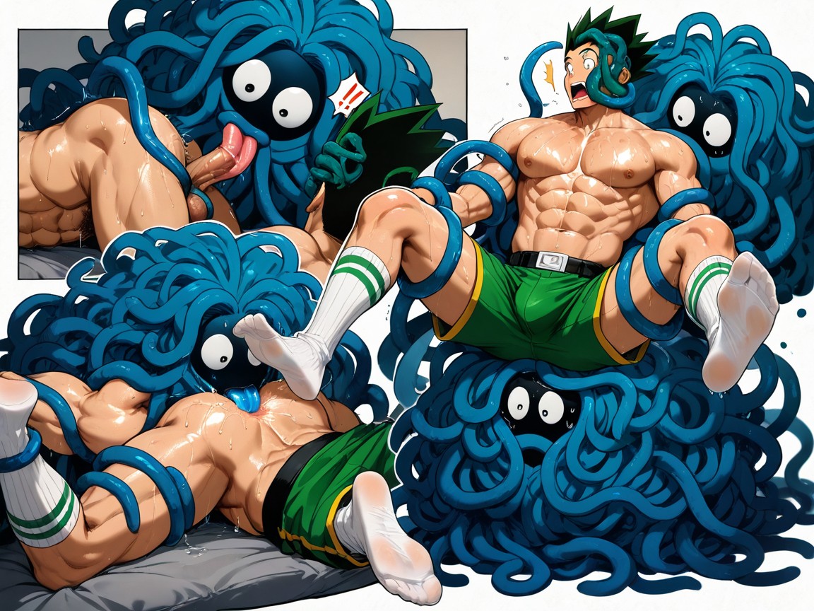 Big Arched Feet, Face Sitting On Tangrowth, Kissing AI Gay Porn