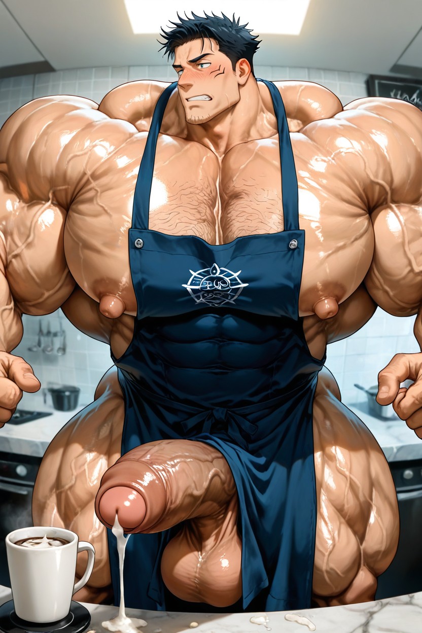 Bodybuilders, Bust Shot, No Tits AI Gay Porn
