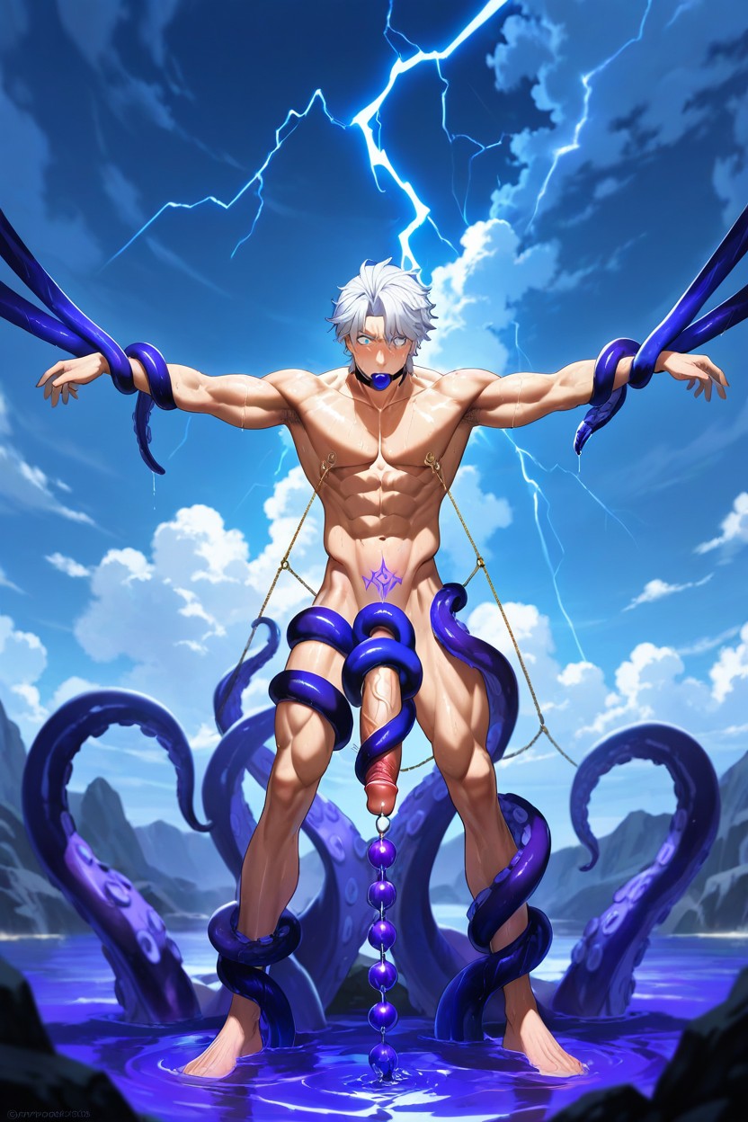 Sweating Profusely, Thunderstorm Atmosphere, Hyper Urethral AI Gay Porn