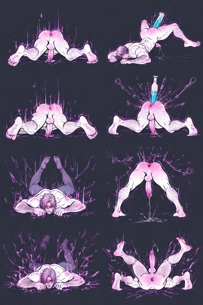 Fetal Position, Lubed, K AI Gay Porn