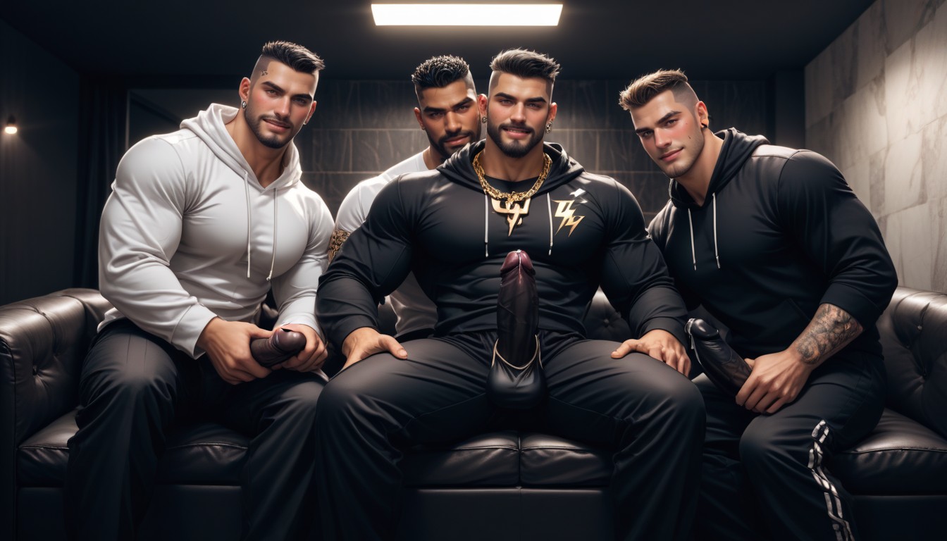 Dinero Y Fresa Y Coco Y Poder, Sideburns, Black Walls AI Gay Porn