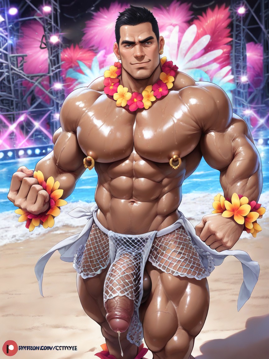 Tall Legs, Oversized Muscles, Long Hard Nipples AI Gay Porn