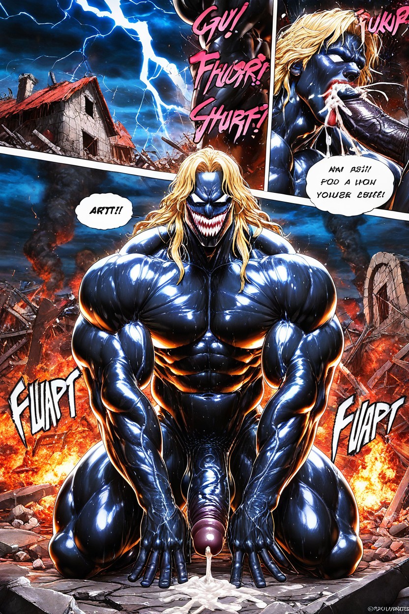 Lightning, Pale Skin, Masculine AI Gay Porn
