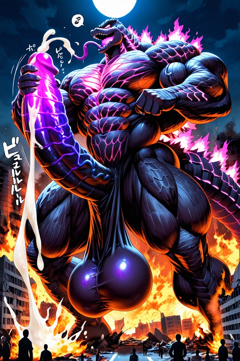 Orgasm, Huge Penis, Night AI Gay Porn