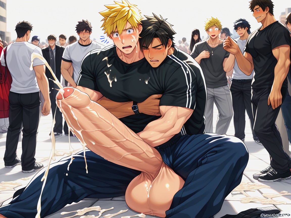 Cutesexyrobutts, Upright Mega Bulge, Precum Droplet On Tip AI Gay Porn