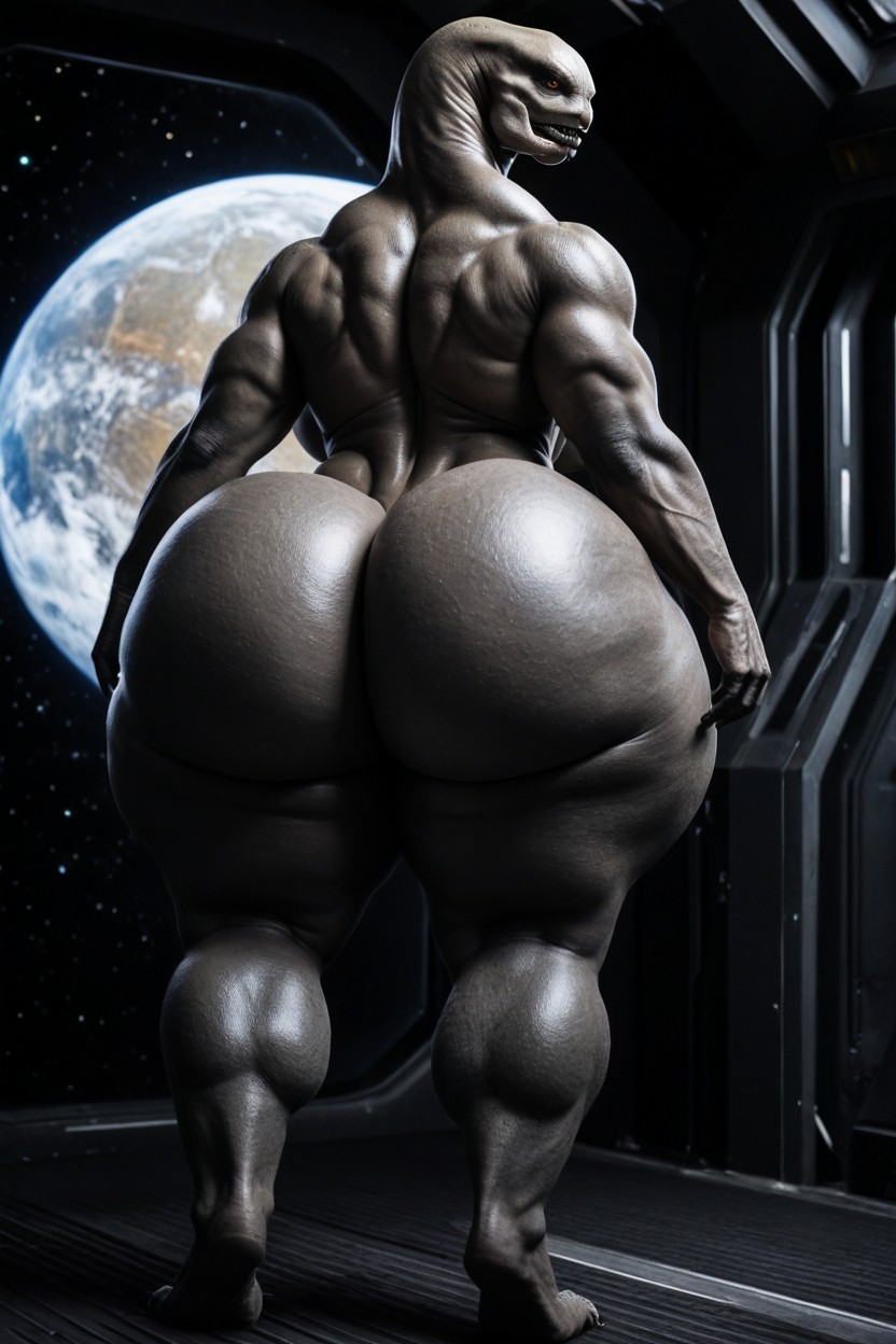 Detailed Skin, Gigantic Ass Bigger Than Your Body, Anthro AI Gay Porn