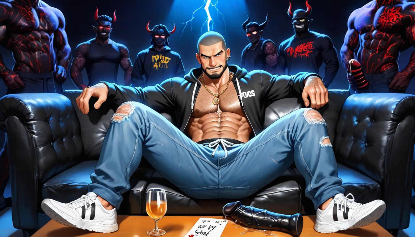 Black Background, Private Vip Room, Cocaine Powers Porno gay IA