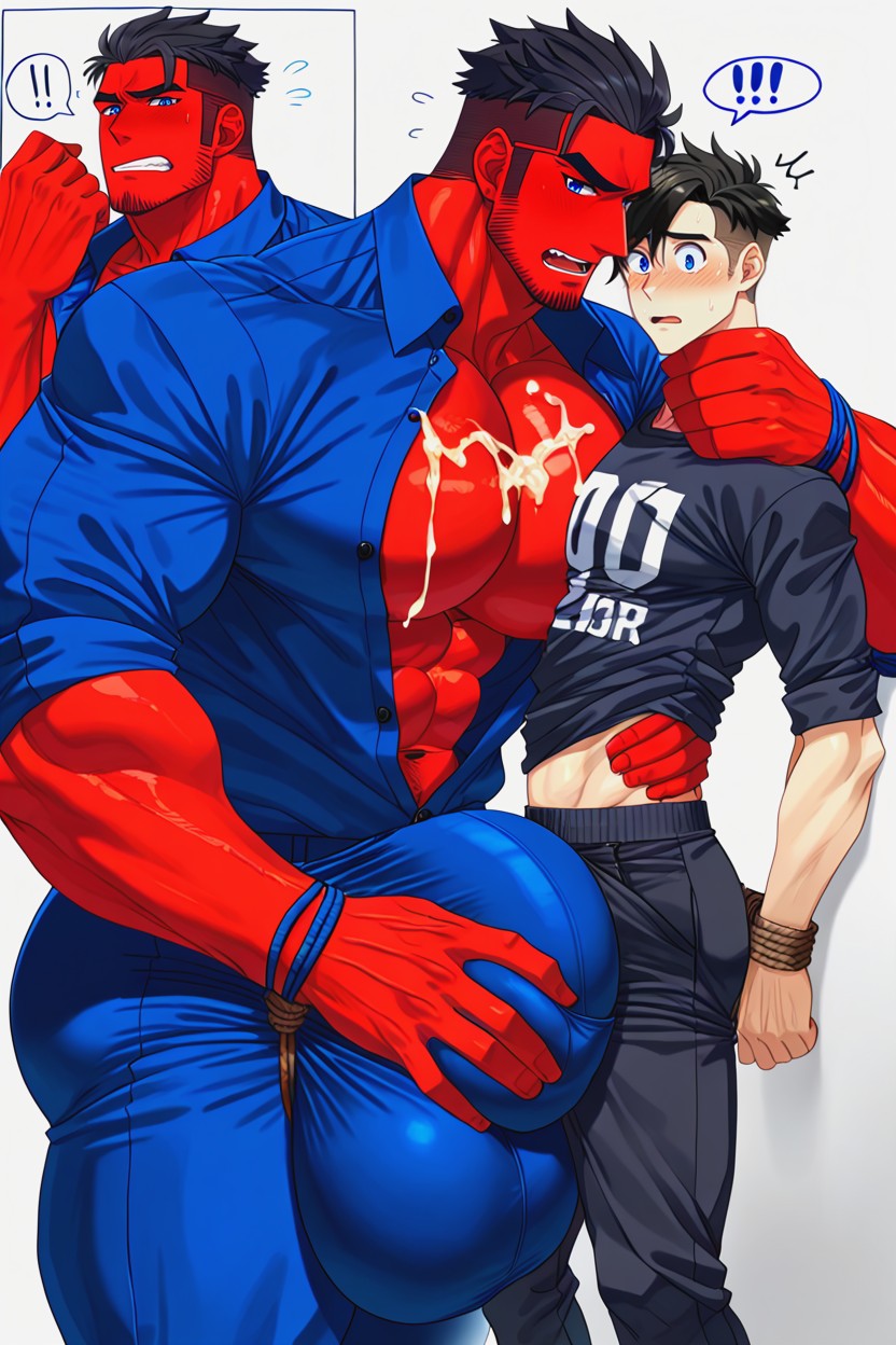 Males Only, Hugging Cock, Nullqllun Artstyle AI Gay Porn