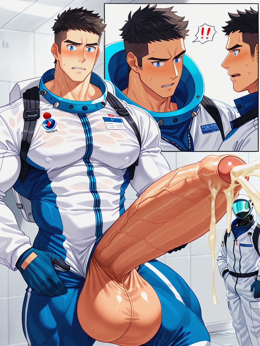 Colored, Milking Machine, Upright Mega Bulge AI Gay Porn