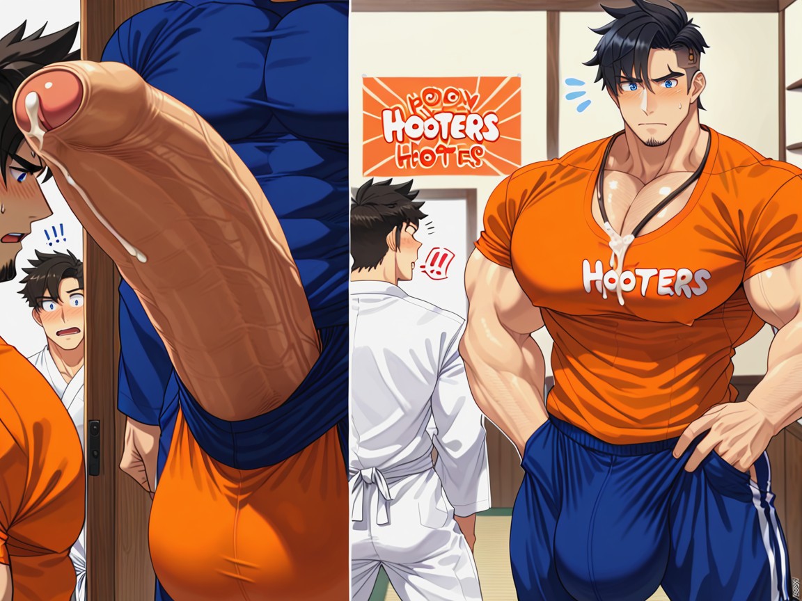 Squeezable, Karate Teacher, Impossibly Long And Thick Hyper Cock AI Gay Porn