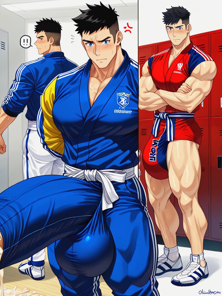 Massive Enormous Giant Hyper Cock, Nullq Artstyle, Side View AI Gay Porn