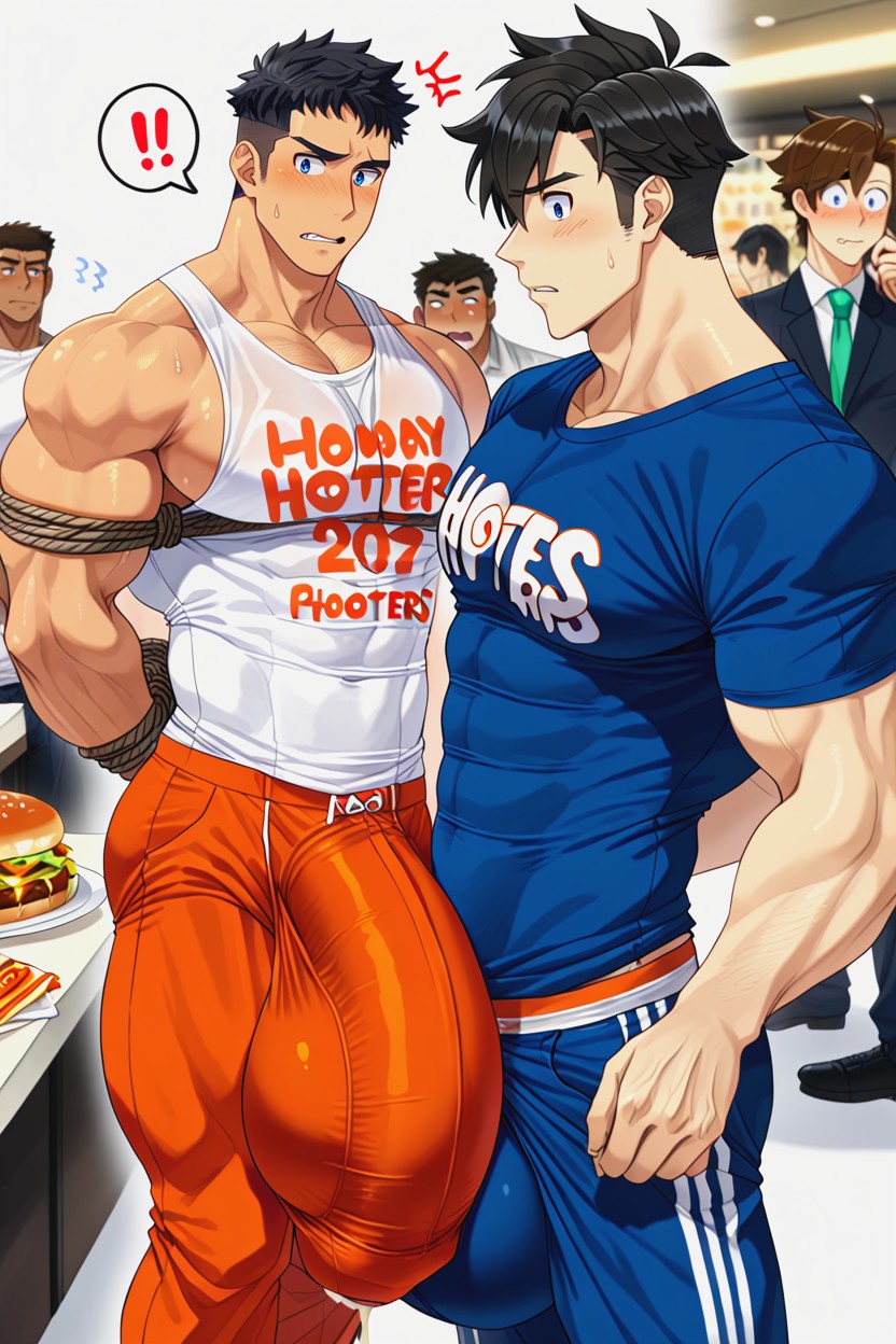 Surprised Orgasm, Restaurant, Youthboy AI Gay Porn