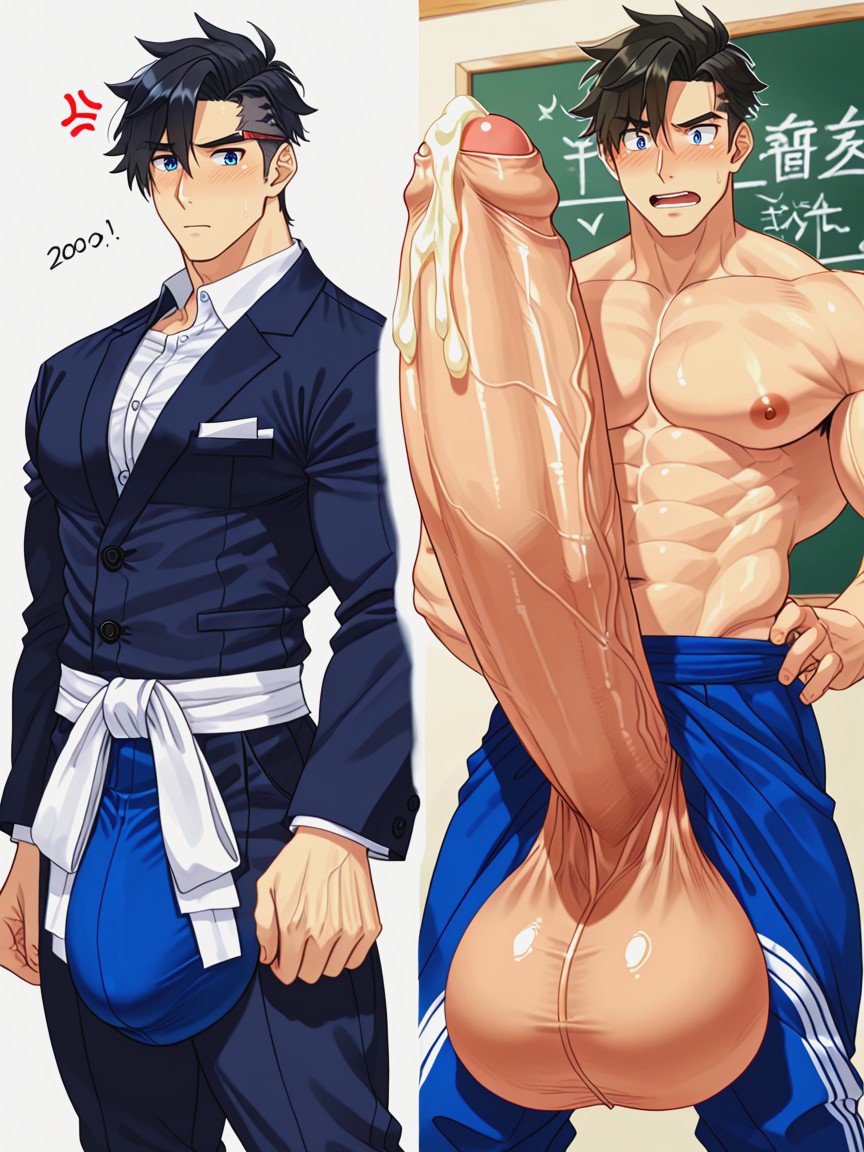 Males Only, Only Men, Huge Plump Balls AI Gay Porn