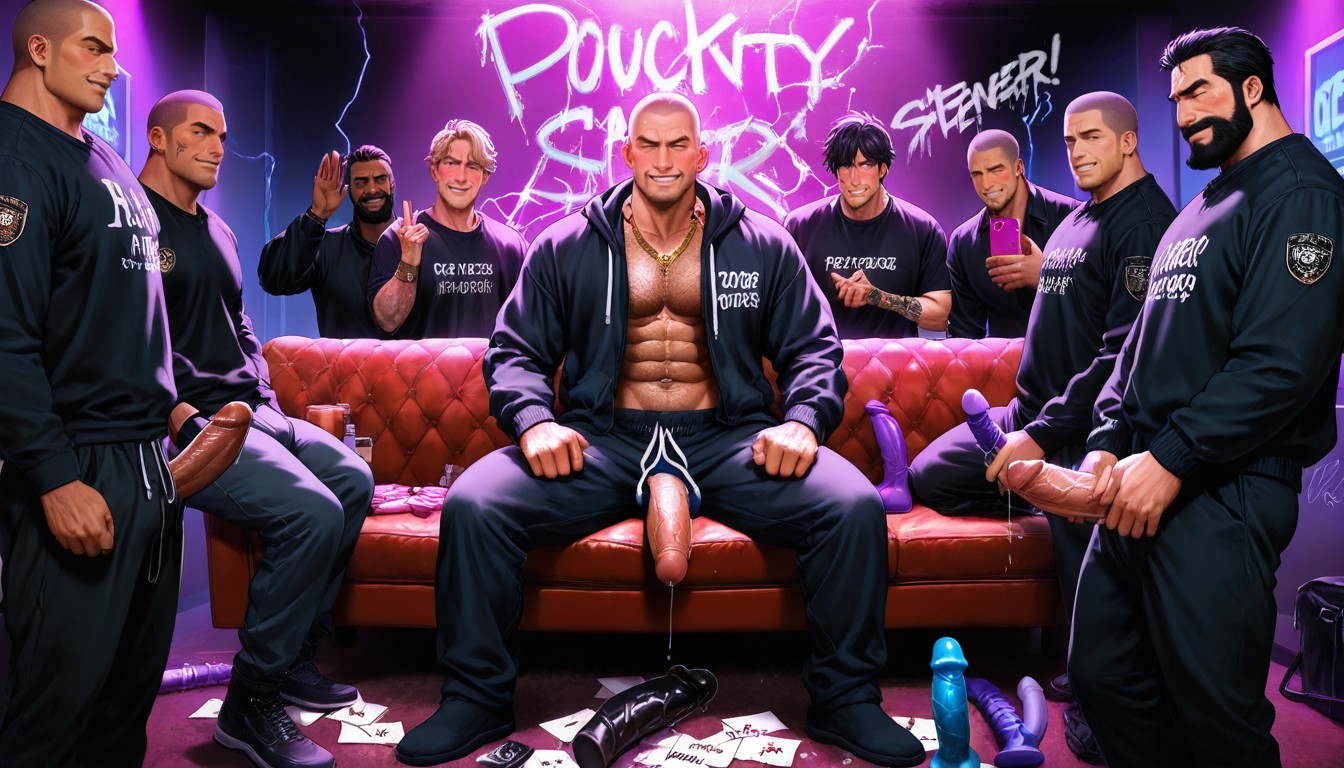Letters Fuck, God Of Chaos As Rugged Aggressive Latino Gangster, Dark Dominant Look AI Gay Porn