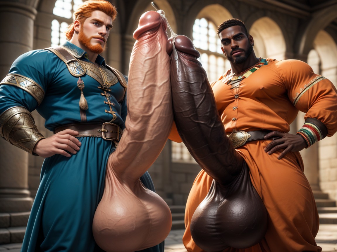 Exhibitionism, + Ginger Guy In Revealing Tribal Wear, Massive Ass AI Gay Porn