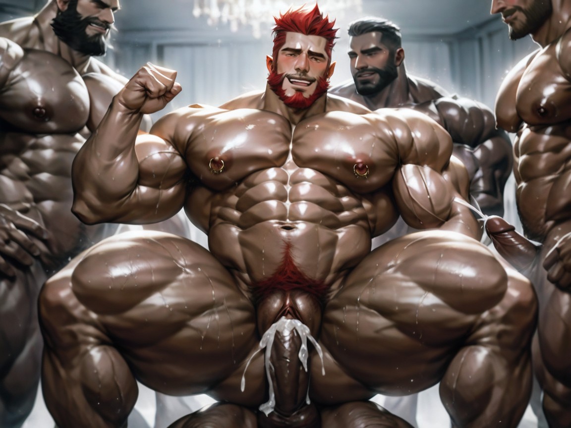 Extremely Large Ass, Embarrassed , Gang Bang AI Gay Porn