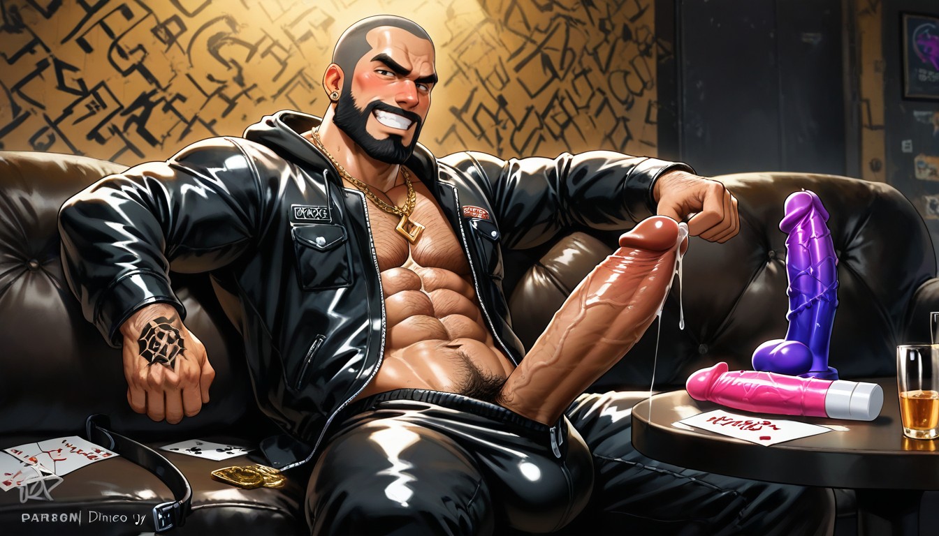 Smirking, Hot Skin, Tough And Rugged AI Gay Porn