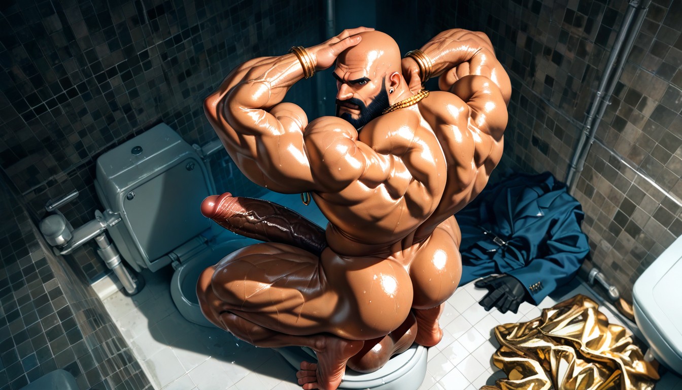 Incredibly Wide Shoulders, Textured, Dutch Angle AI Gay Porn