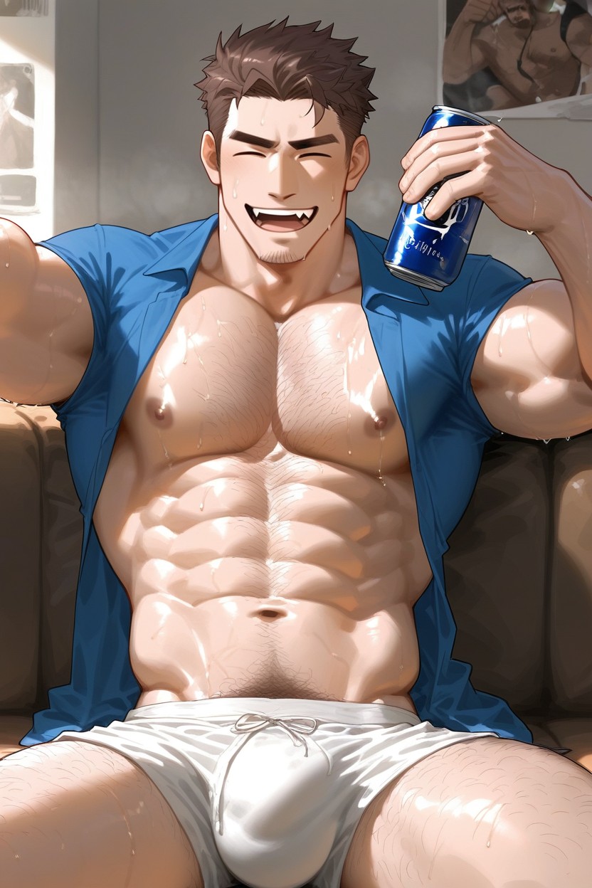 Face Duvet, Shirt Hair, Liquid On Body AI Gay Porn