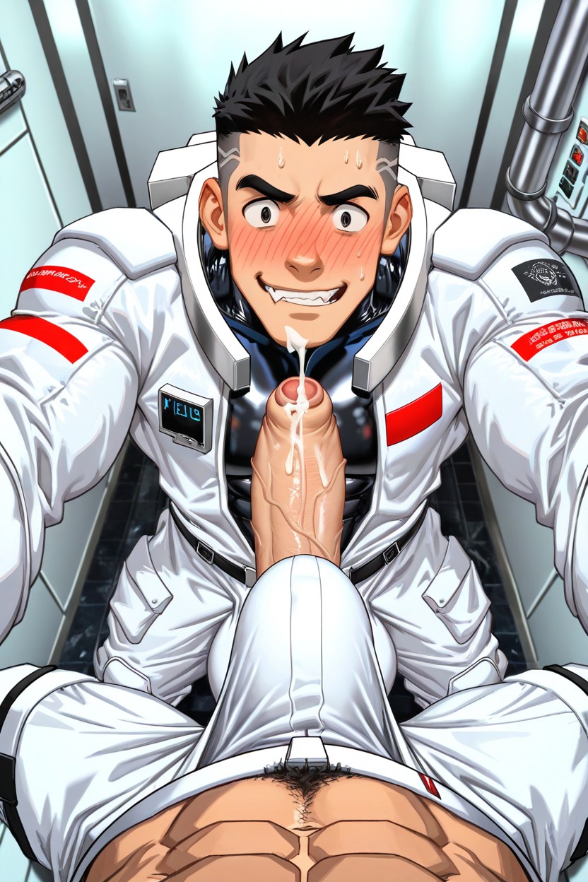 Gigantic Erect Hyper Bulges, Huge Plump Balls, Caught AI Gay Porn