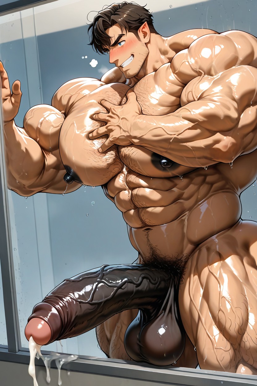 Profile, Colossal Muscularity, Boulder Shoulders AI Gay Porn