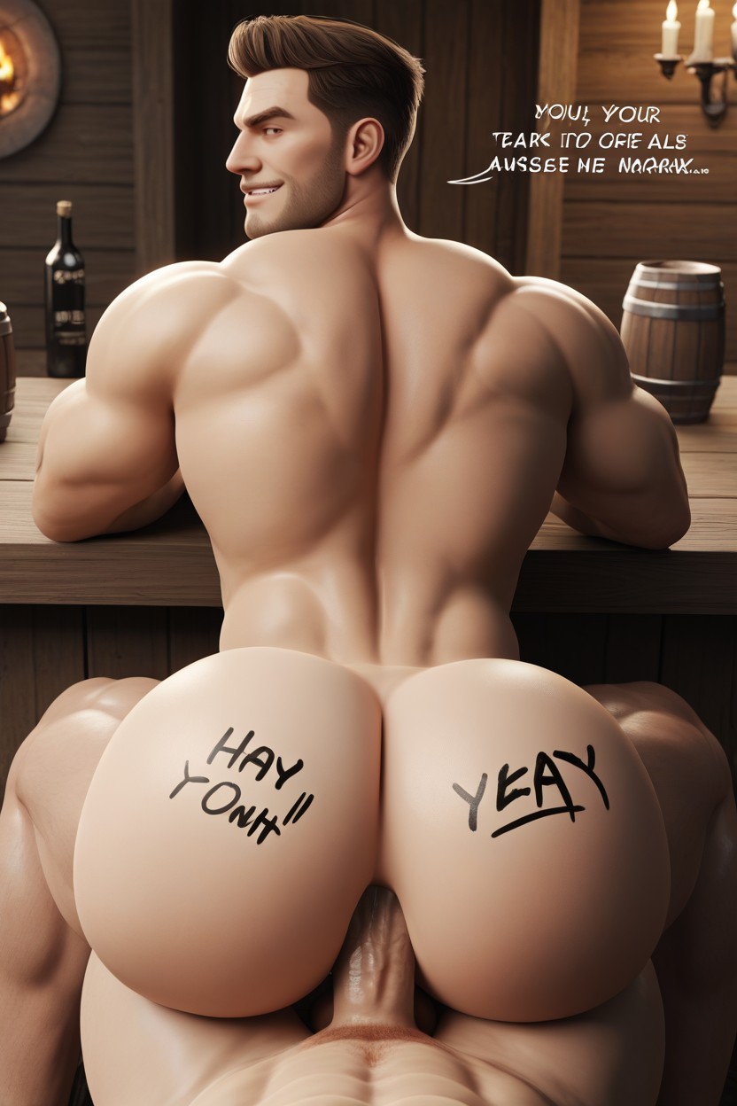 Anal Sex, Waist, Body Writing On Ass Is The Sentient Anal Walls Ravenous To Milk The Dick AI Gay Porn