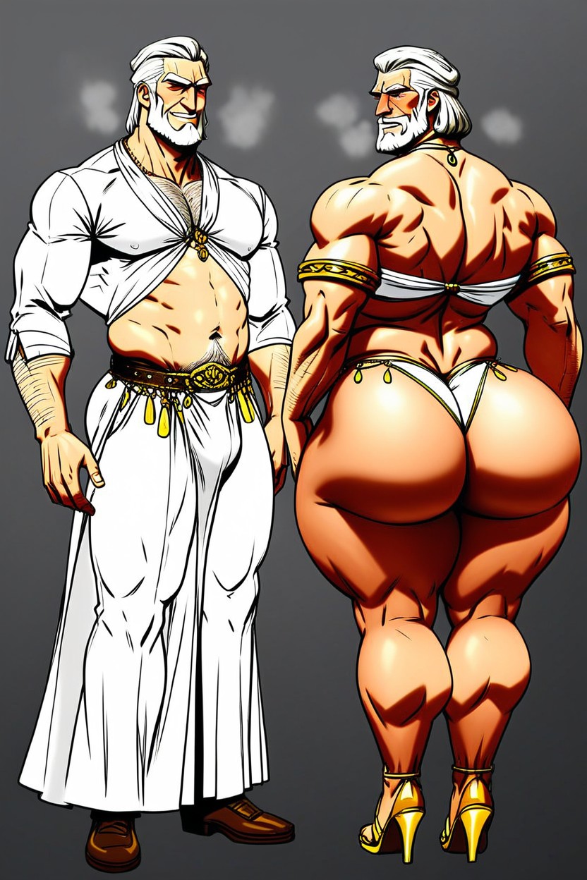 Thick Thighs, Vista Frontal, En Caliente Porno gay IA