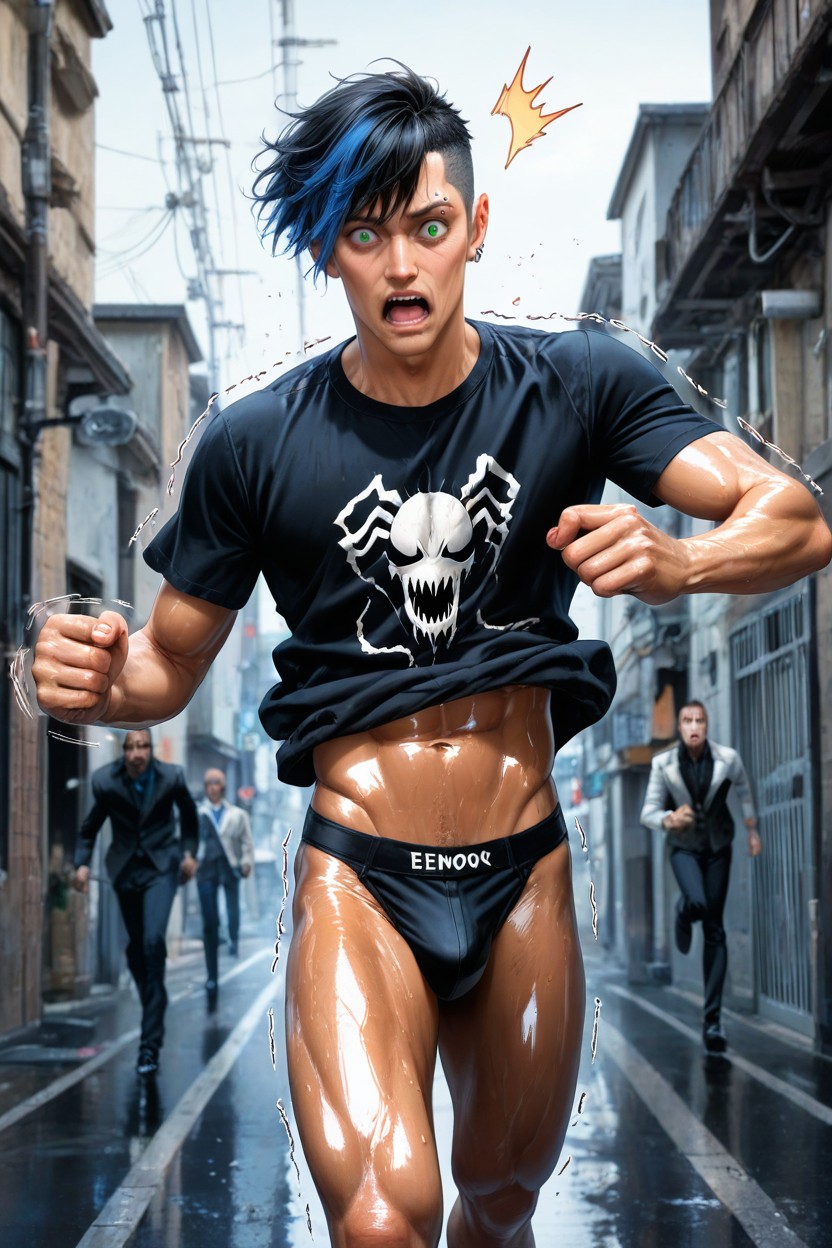 18+, Naked, Emo AI Gay Porn