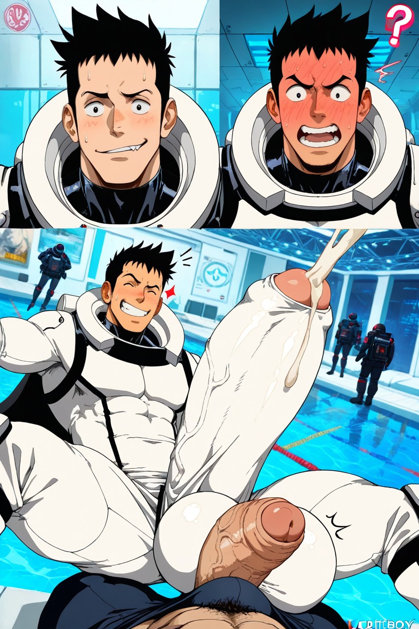 Huge Plump Balls, Keishin Kondou Yoshinori Artstyle, Pubic Hair AI Gay Porn