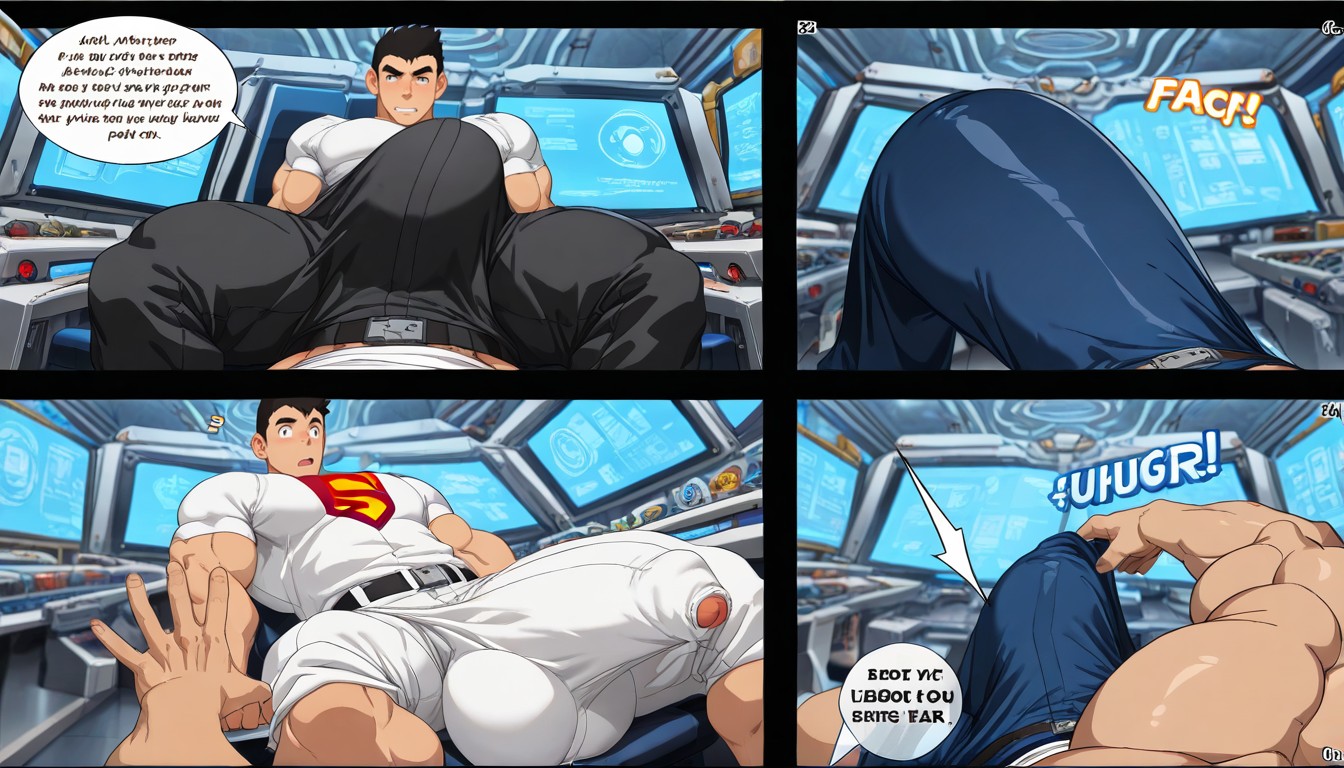 Exhibitionism, Awkward Boner, Hyper Erect Boner Bulge In Pants AI Gay Porn