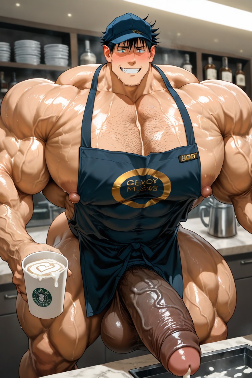 Cumshot, Muscular, Gigantic Long Penis AI Gay Porn