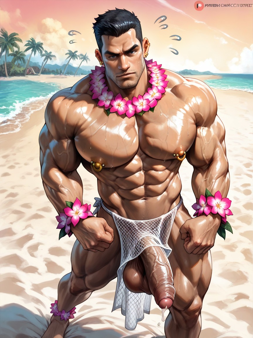 Body Fat, Muscular, Standing AI Gay Porn