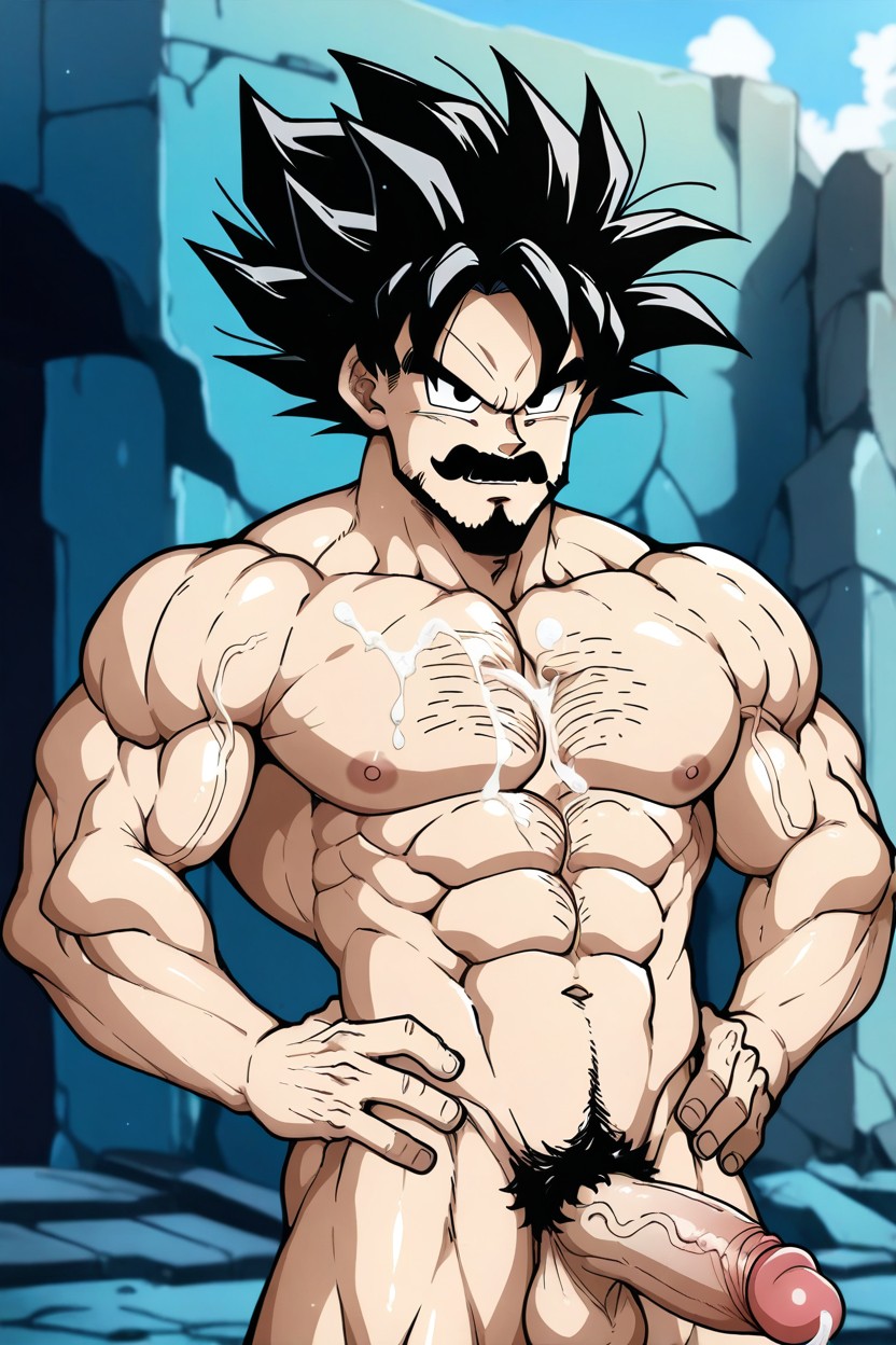 Front View, Cum On Body, Hentai Art AI Gay Porn