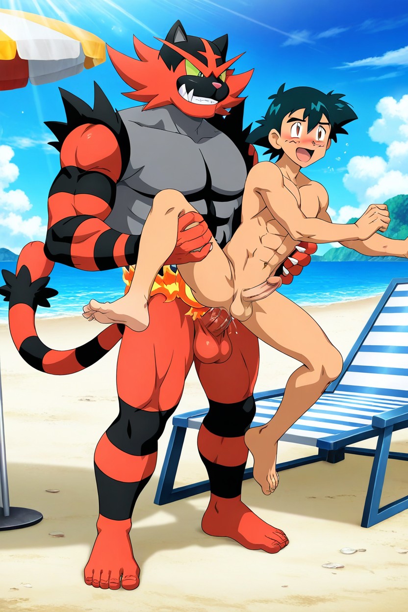 Holding Ash Ketchum, Penis In Ass, Hard Sex AI Gay Porn